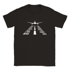 [GLT] Vintage Phonetic Alphabet Pilot Airplane Shirt for Men Women Plus Size XL-6XL | Made in USA | by VnSupertramp Apparel Black