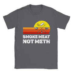 [GLT] Smoke Meat Brisket Not Meth Quote BBQ Gift Shirt for Men Women Plus Size XL-6XL |Made in USA |by VnSupertramp Apparel Black