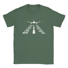 [GLT] Vintage Phonetic Alphabet Pilot Airplane Shirt for Men Women Plus Size XL-6XL | Made in USA | by VnSupertramp Apparel Black