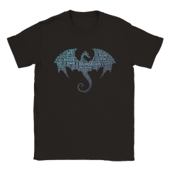 [GLT] Dragon Word Art - Dungeon Crawler - RPG DM Gaming T-Shirt Men Women Plus Size | Made in USA | by VnSupertramp Apparel