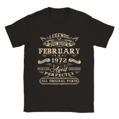 [GLT] Legends Born February 1972 50 Years Old 50th Birthday Shirt Men Women Plus Size |Made in USA |by VnSupertramp Apparel