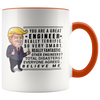 Image of [TL] YouNique Designs Engineer Coffee Mug, 11 Ounces, White, Trump Mug, Funny Engineer Gifts (Black Handle)