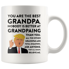 [TL] Andaz Press 11oz. Funny President Trump Coffee Mug Gift, Best Grandpa, Grandpaing, 1-Pack, Includes Gift Box, Birthday Christmas Novelty Ideas for MAGA Republican Democrats