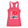 Image of VnSupertramp I Love Sharks Week Women Racerback Tank Top T-Shirt Great Tees For Shark Lover Fan TV Show D1