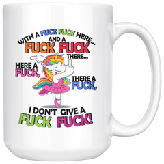 [TL] I Don't Give A F Ck Mug, Bomb Unicorn, Funny Coffee Mug, Adult Gift, Work Mug, Coworker Gift, Unicorn Mug, White Coffee Mug 15 OZ