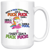 Image of [TL] I Don't Give A F Ck Mug, Bomb Unicorn, Funny Coffee Mug, Adult Gift, Work Mug, Coworker Gift, Unicorn Mug, White Coffee Mug 15 OZ