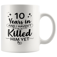 [TL] 10th Wedding Anniversary for Men Him Her Women | Gifts for 10 Years of Marriage Party for Wife Husband Couples | 2010 | 11oz Coffee Cup Presents for Parents Mom Dad | 10 Years in