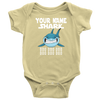 Image of VnSupertramp Baby Brother Sister Shark Personalized Name Onesie Birthday Gift-D12