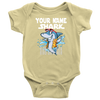 Image of VnSupertramp Baby Brother Sister Shark Personalized Name Onesie Birthday Gift-D9