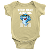 Image of VnSupertramp Baby Brother Sister Shark Personalized Name Onesie Birthday Gift-D6