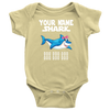 Image of VnSupertramp Baby Brother Sister Shark Personalized Name Onesie Birthday Gift-D11