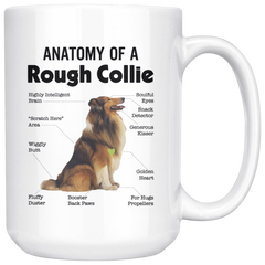 [TL] Coffee Mug Anatomy Of A Rough Collie Funny Dog Puppy Gift Classic(White-15oz) Mugs for Everyone