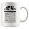 Image of [TL] Andaz Press Funny Dog Lover's 11oz. Ceramic Coffee Mug Gift, Yorkie Nutritional Facts, 1-Pack, Dog Mom Dad Birthday Christmas Ideas