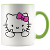 Image of [TL] Hello Kitty Middle Finger Coffee Mug Fuck You