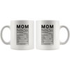 Image of [TL] Mother's Day Coffee Mug Mom Nutrition Facts Novelty 11oz Mug Mom's Birthday