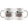 Image of [TL] Congratulations Class of 2021 Mug-Graduation 2021 Mug, Senior 2021 Mug, Graduation Mug, Grad Gift for Men and Women, Class of 2021 Mug 11 oz White