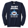 Image of Official VnSupertramp Baby Shark Youth Crewneck Sweatshirt Doo Doo Doo Apparel