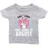 Image of Unicorns Are Born In August Infant Shirt Official VnSupertramp Birthday Apparel