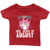 Image of Unicorns Are Born In August Infant Shirt Official VnSupertramp Birthday Apparel