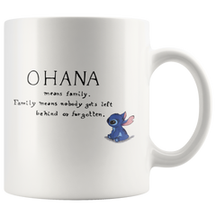 [TL] Ohana Means Family Coffee Mug Lilo and Stitch Mugs Mugs with Sayings Disney Stitch Ceramic Mug Inspirational Girlfriend Gift