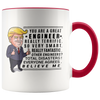 Image of [TL] YouNique Designs Engineer Coffee Mug, 11 Ounces, White, Trump Mug, Funny Engineer Gifts (Black Handle)