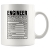 Image of [Teelaunch] Engineering Gifts Engineer Nutritional Facts Label Science Math Gift Coffee Mug Tea Cup White