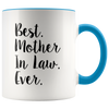 Image of [TL] Mama Birdie Best Mother In Law Ever Coffee Cup/Tea Mug - Script Print (White/Pink)