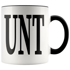 [Teelaunch] Adult Humour Rude Gift Cup Ceramic UNT CUNT With Black Handle Ceramic Coffee Tea Mug Cup