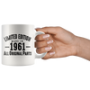 Image of [TL] Mug 1961-60th Birthday Gifts Limited Edition Made In 1961 All Original Parts Coffee Mug-1961-0071-White 11oz