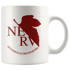 [TL] Nerv Logo Neon Genesis Manga Evangelion Rei Gendo Best 11 Ounce Ceramic Coffee Mug