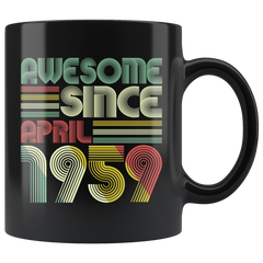 VnSupertramp Vintage April May June July 60th Birthday 1959 Personalized Black Coffee Mug 11oz