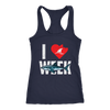 Image of VnSupertramp I Love Sharks Week Women Racerback Tank Top T-Shirt Great Tees For Shark Lover Fan TV Show D1