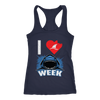 Image of VnSupertramp I Love Sharks Week Women Racerback Tank Top T-Shirt Great Tees For Shark Lover Fan TV Show D2