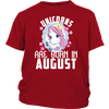 Image of Unicorns Are Born In August Birthday Girl Youth Shirt Official VnSupertramp Apparel