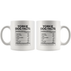 Image of [TL] Andaz Press Funny Dog Lover's 11oz. Ceramic Coffee Mug Gift, Yorkie Nutritional Facts, 1-Pack, Dog Mom Dad Birthday Christmas Ideas
