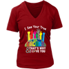 Image of VnSupertramp I See Your True Colors That’s Why I Love You Women V-Neck T-Shirt XL-4XL Autism Awareness Tee