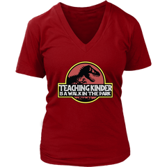 VnSupertramp Personalized Teaching Kinder Pre-K 1st 2nd 3rd 4th Grade is A Walk In The Park Teacher Shirt - For Men Women Jurassic Park Fans