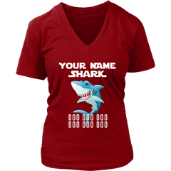 Official VnSupertramp Personalized Grandma Shark Women V-Neck Shirt Plus Size