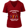 Image of VnSupertramp Complementary Colors Women V-Neck Art Teacher T-Shirt Plus Size XL-4XL - For Funny Artist Gift Tee Shirt