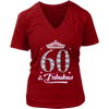 Image of VnSupertramp Sixty And Fabulous V-Neck Shirt Plus Size XL-4XL 60th Birthday Gift