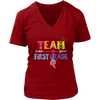 Image of Team First Grade Women V-Neck Shirt Plus Size XL-4XL Back To School Official VnSupertramp Apparel