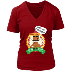 VnSupertramp Cinco de Mayo Kentucky Horse Race Women V-Neck T-Shirt Plus Size XL-4XL Sombrero Derby Mexico - D3