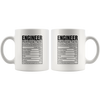 Image of [Teelaunch] Engineering Gifts Engineer Nutritional Facts Label Science Math Gift Coffee Mug Tea Cup White