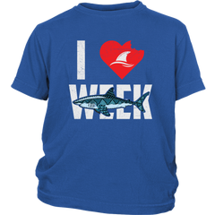 VnSupertramp I Love Sharks Week Youth T-Shirt For Boys Girls Great Tees For Shark Lover Fan TV Show