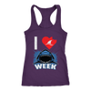 Image of VnSupertramp I Love Sharks Week Women Racerback Tank Top T-Shirt Great Tees For Shark Lover Fan TV Show D2