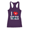 Image of VnSupertramp I Love Sharks Week Women Racerback Tank Top T-Shirt Great Tees For Shark Lover Fan TV Show D1