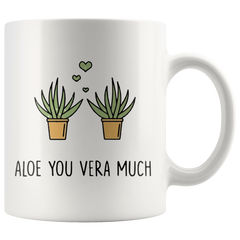 [Teelaunch] AliceHitMood - Plant Lady Mug, Aloe You Vera Much Mug, Aloe vera Mug, Funny Valentine's Day Mug, Crazy Plant Lady Mug, 11oz Ceramic Coffee Mug/Cup, Gift Wrap Available