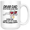 Image of [TL] Father's Day 2021 Gifts From Daughter Son, Dear Dad Of All The Balls In The World I'm Glad That I Came Out Of Yours Coffee Mugs White Ceramic 11oz 15oz Gift For Dad Ceramic Mug 15oz (White;15oz)