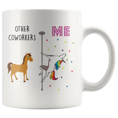 [TL] Younique Designs Coworker Mug, 11 Ounces, White, Unicorn Mug, Going Away Gift for Coworker