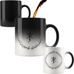 [TL] JRR Tolkein Symbol Elvish The Lord Of The Rings Coffee Mug Cup (Heat Changing) 11oz The Lord Of The Rings Gift Merchandise Accessories Pin Shirt Stick